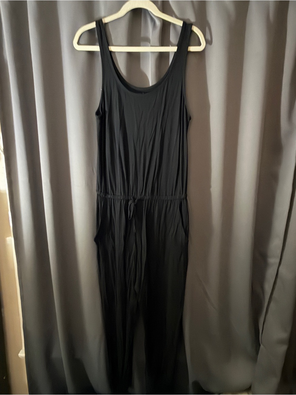 Aerie Everyday Black Sleeveless Jumpsuit